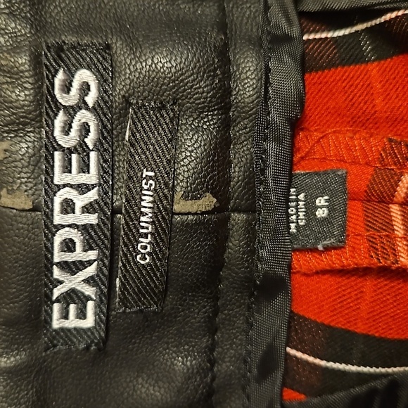 Express Dress Pants Retro Columnist Red Black Plaid, Size 8R - Picture 5 of 8